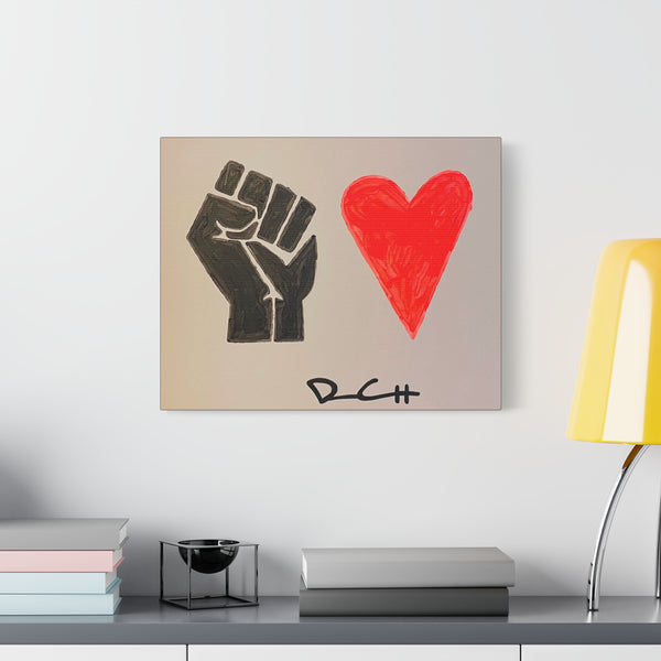 "BLACK LOVE" Acrylic on Canvas Print
