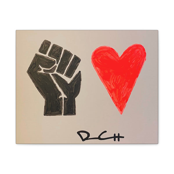 "BLACK LOVE" Acrylic on Canvas Print