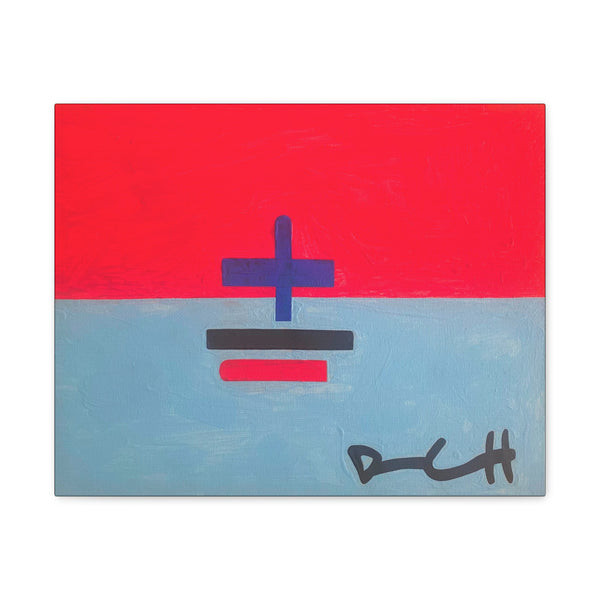 "POSITIVE OVER NEGATIVE" Acrylic on Canvas Print