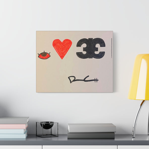 "I LOVE DETROIT" Acrylic on Canvas Print