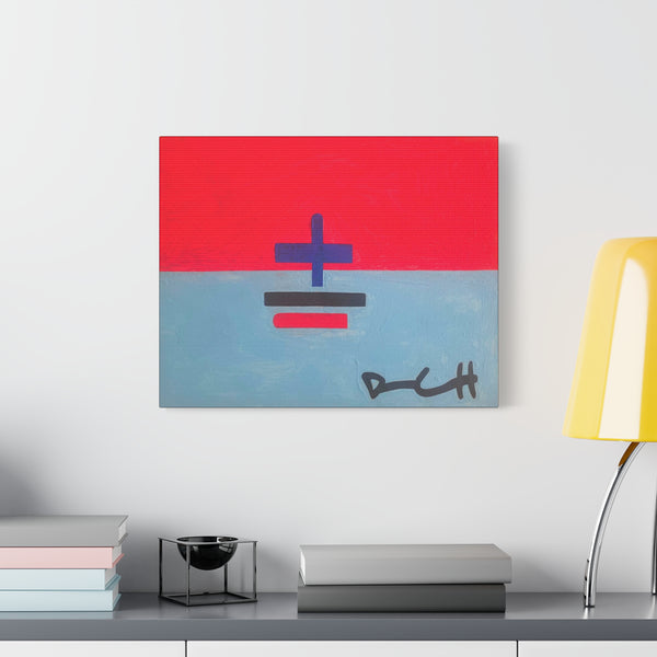 "POSITIVE OVER NEGATIVE" Acrylic on Canvas Print