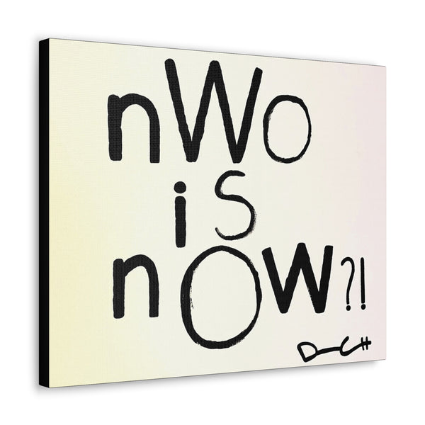 "NEW WORLD ORDER IS NOW" Acrylic on Canvas Print