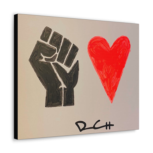 "BLACK LOVE" Acrylic on Canvas Print