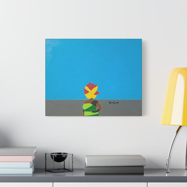 "THE ROSE THAT GREW FROM CONCRETE" Acrylic/Graphite on Canvas Print