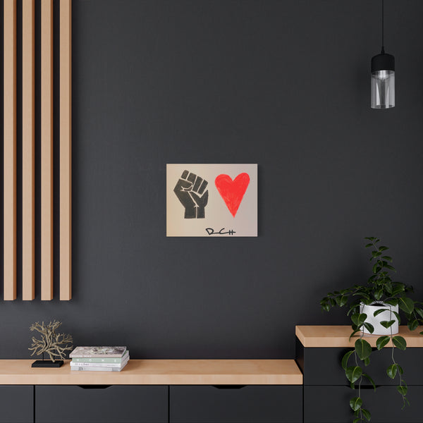 "BLACK LOVE" Acrylic on Canvas Print