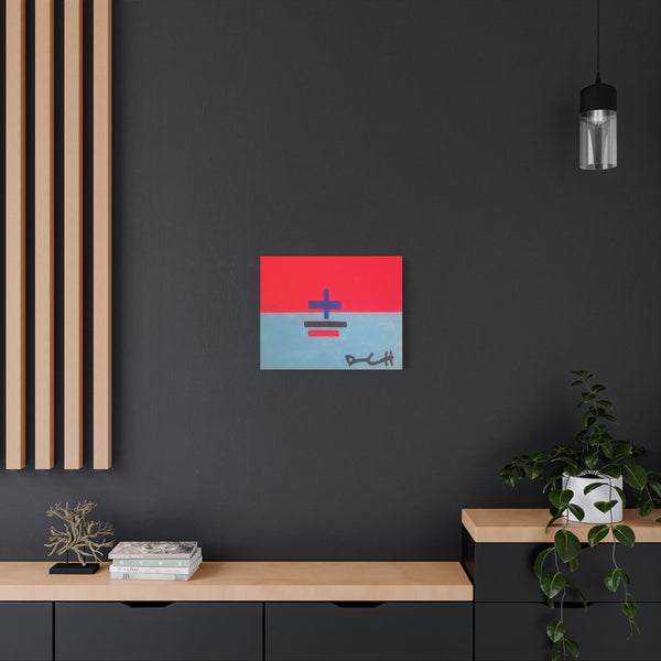 "POSITIVE OVER NEGATIVE" Acrylic on Canvas Print