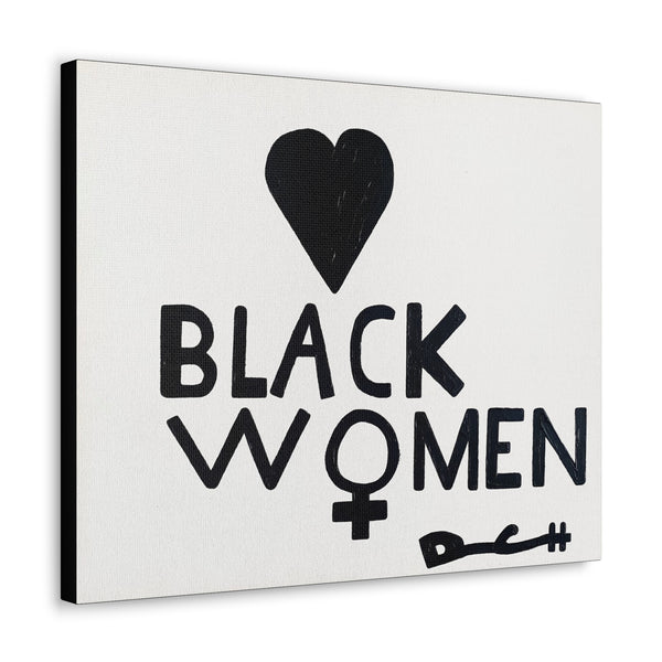 "LOVE BLACK WOMEN" Acrylic on Canvas Print