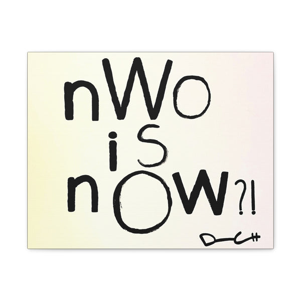 "NEW WORLD ORDER IS NOW" Acrylic on Canvas Print