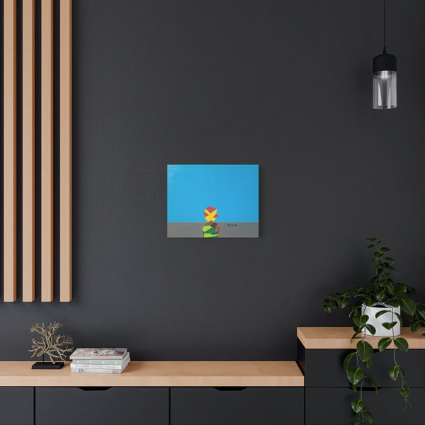 "THE ROSE THAT GREW FROM CONCRETE" Acrylic/Graphite on Canvas Print