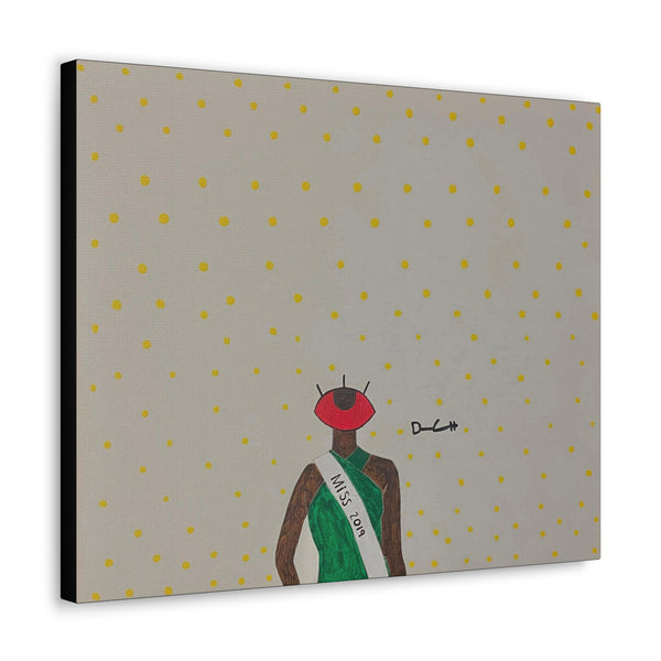 "I MISS 2019" Acrylic/Graphite on Canvas Print