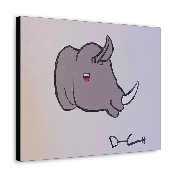 "WINO RHINO" Acrylic on Canvas Print