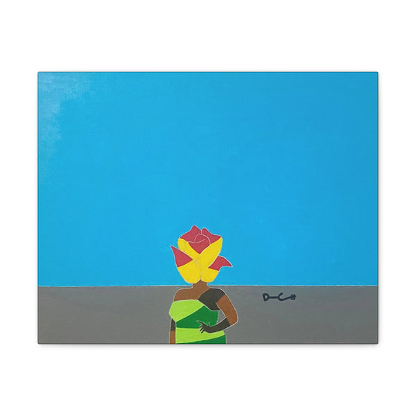 "THE ROSE THAT GREW FROM CONCRETE" Acrylic/Graphite on Canvas Print