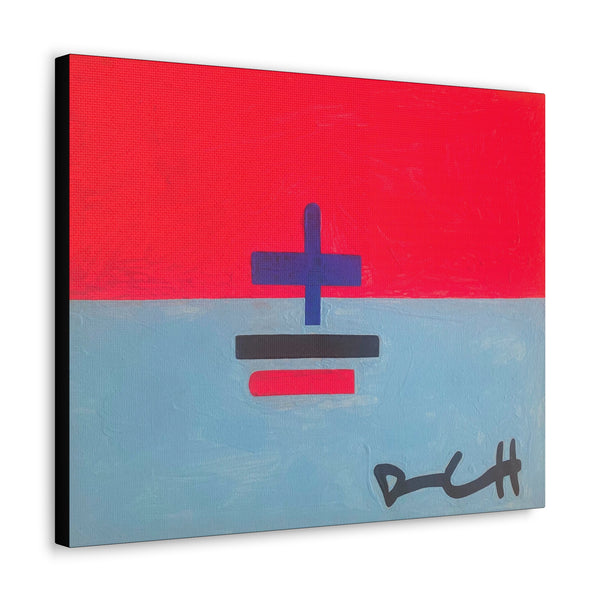 "POSITIVE OVER NEGATIVE" Acrylic on Canvas Print