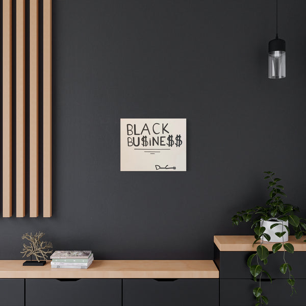 "BLACK BUSINESS" Acrylic on Canvas Print